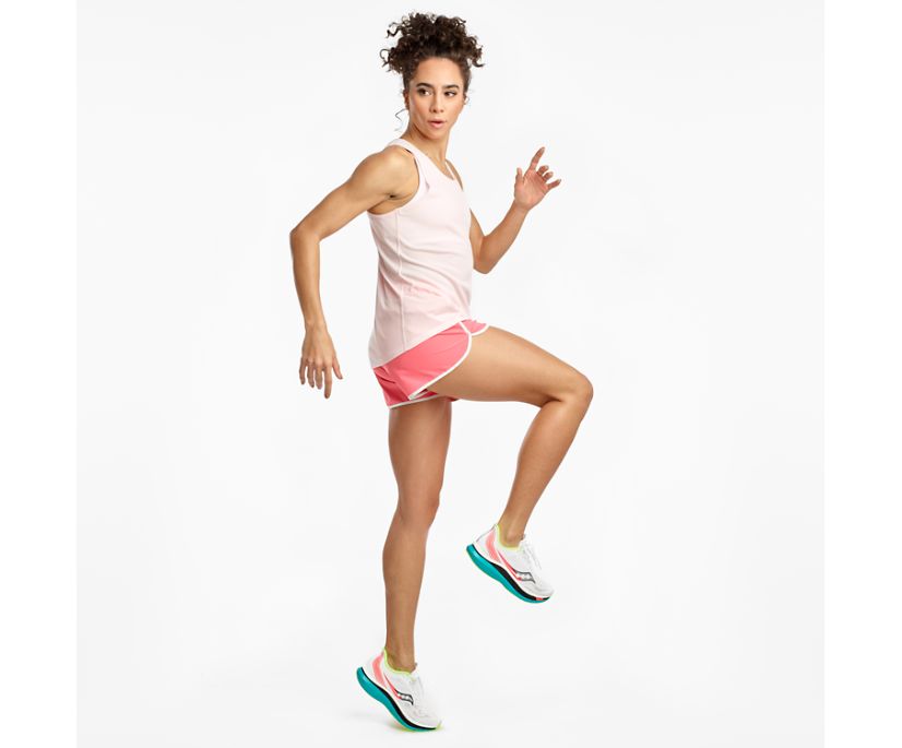 Pink Women's Saucony Stopwatch Singlet Tanks | 5031-YCGLN