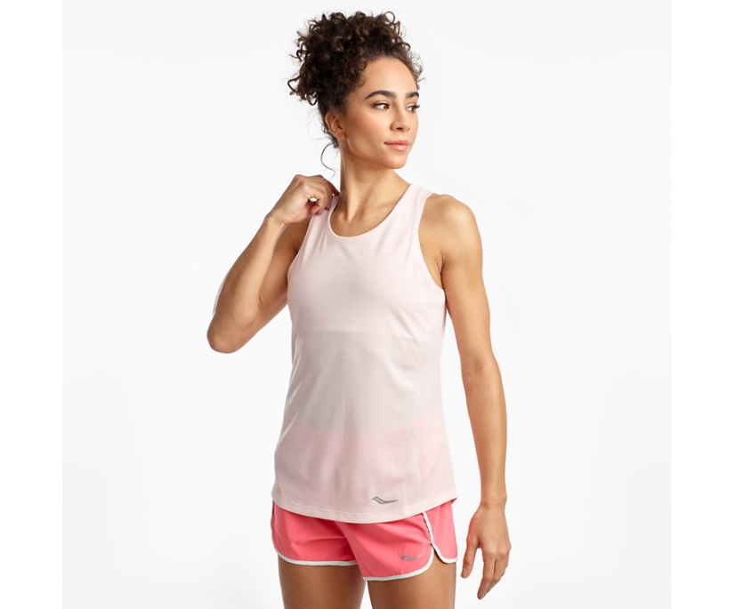 Pink Women\'s Saucony Stopwatch Singlet Tanks | 5031-YCGLN