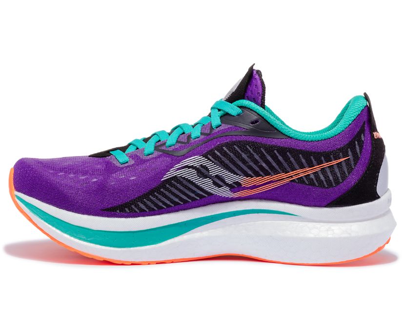 Purple / Black / Turquoise Women's Saucony Endorphin Speed 2 Running Shoes | 1053-ETBMA