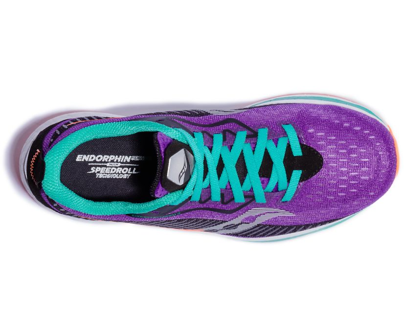 Purple / Black / Turquoise Women's Saucony Endorphin Speed 2 Running Shoes | 1053-ETBMA