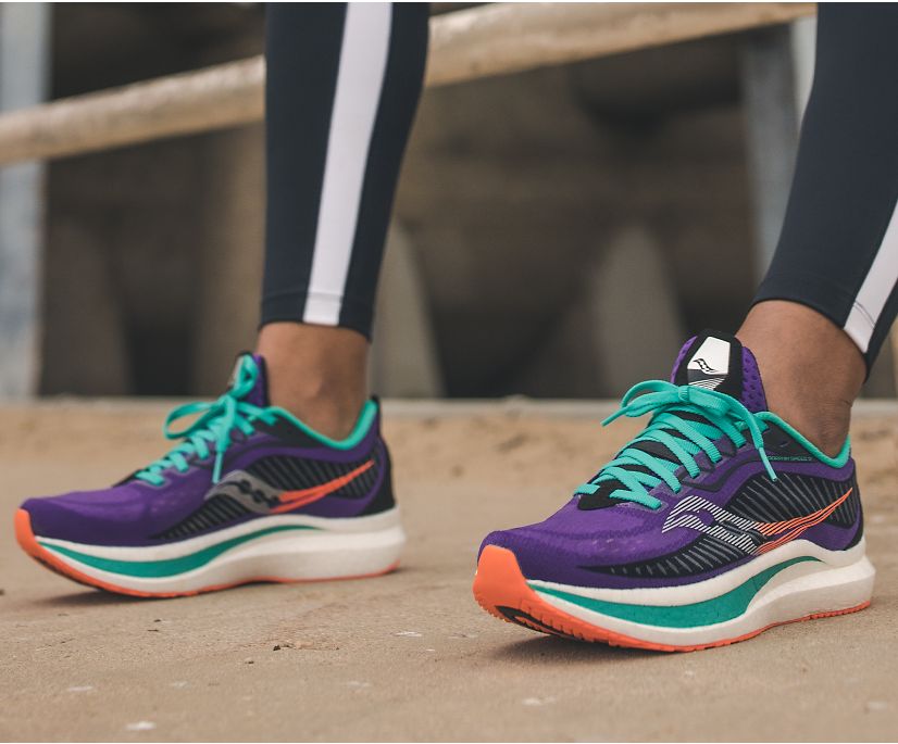 Purple / Black / Turquoise Women's Saucony Endorphin Speed 2 Running Shoes | 1053-ETBMA