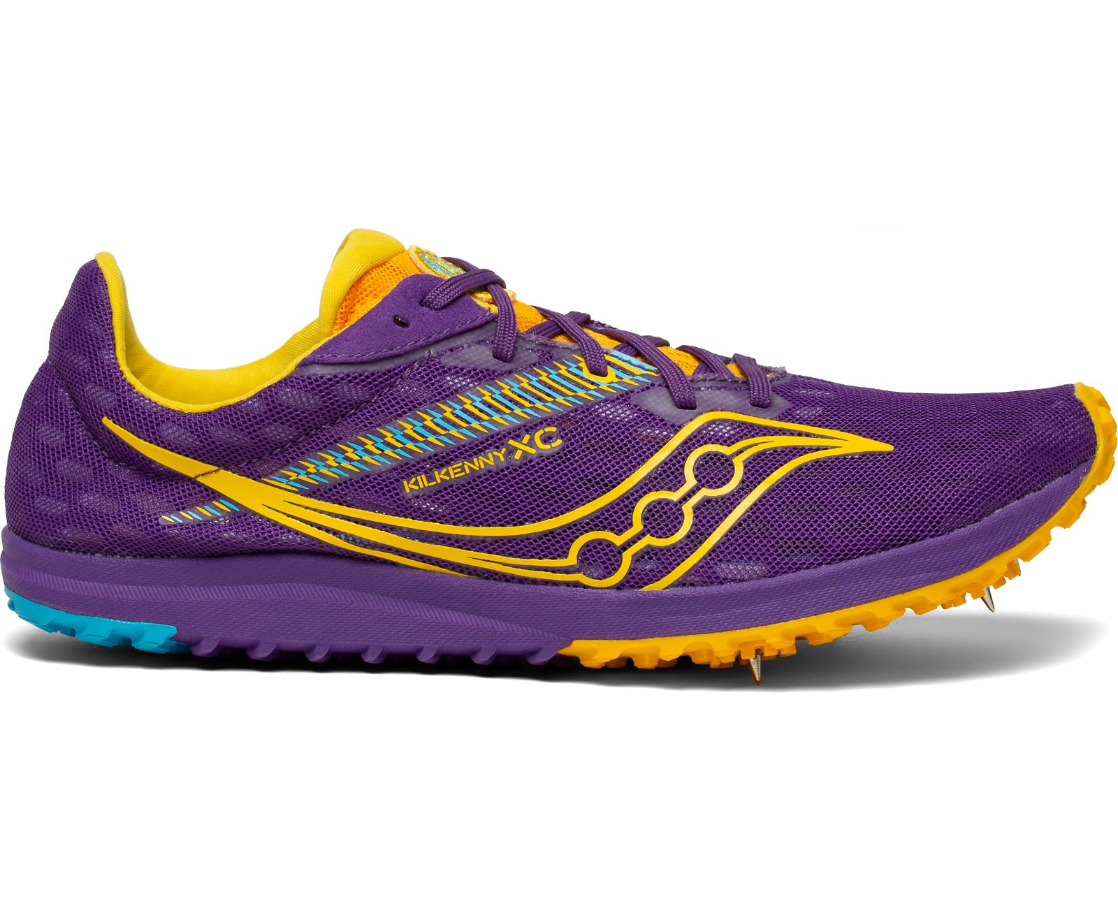 Purple / Gold Women\'s Saucony Kilkenny Xc9 Spike Running Shoes | 6091-KYHSL