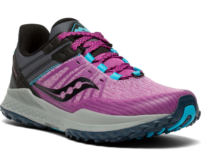 Purple / Grey Women's Saucony Mad River Tr 2 Trail Running Shoes | 0958-FIRDB