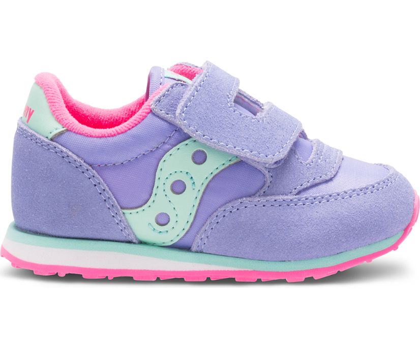 Purple / Mint Kids' Saucony Baby Jazz Hook & Loop Sneakers | 8206-HTGQK