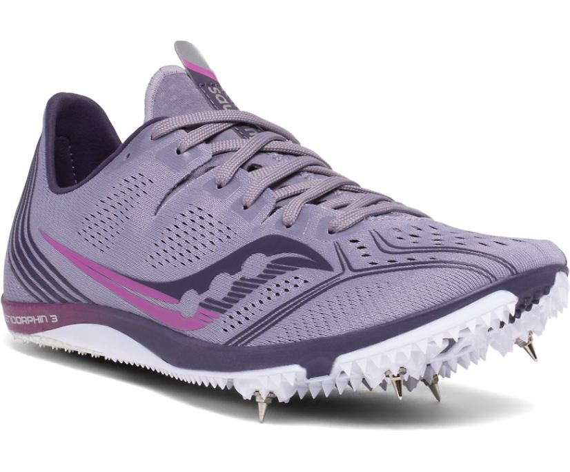 Purple Women's Saucony Endorphin 3 Running Shoes | 9436-JIDAE