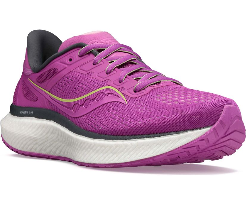 Purple Women's Saucony Hurricane 23 Running Shoes | 5789-LMYVP