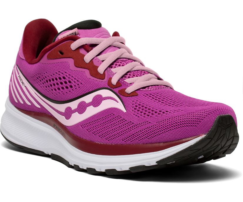 Purple Women's Saucony Ride 14 Running Shoes | 7319-JDSAR