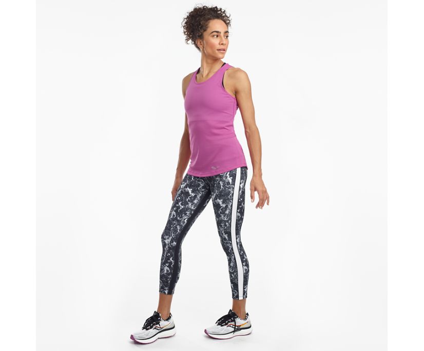 Purple Women's Saucony Stopwatch Singlet Tanks | 8423-SNFOR