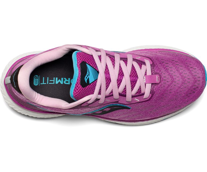 Purple Women's Saucony Triumph 19 Running Shoes | 1490-MLGVN