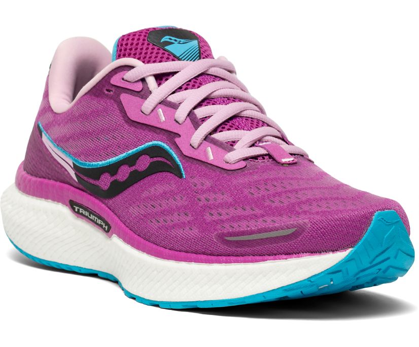 Purple Women's Saucony Triumph 19 Running Shoes | 1490-MLGVN