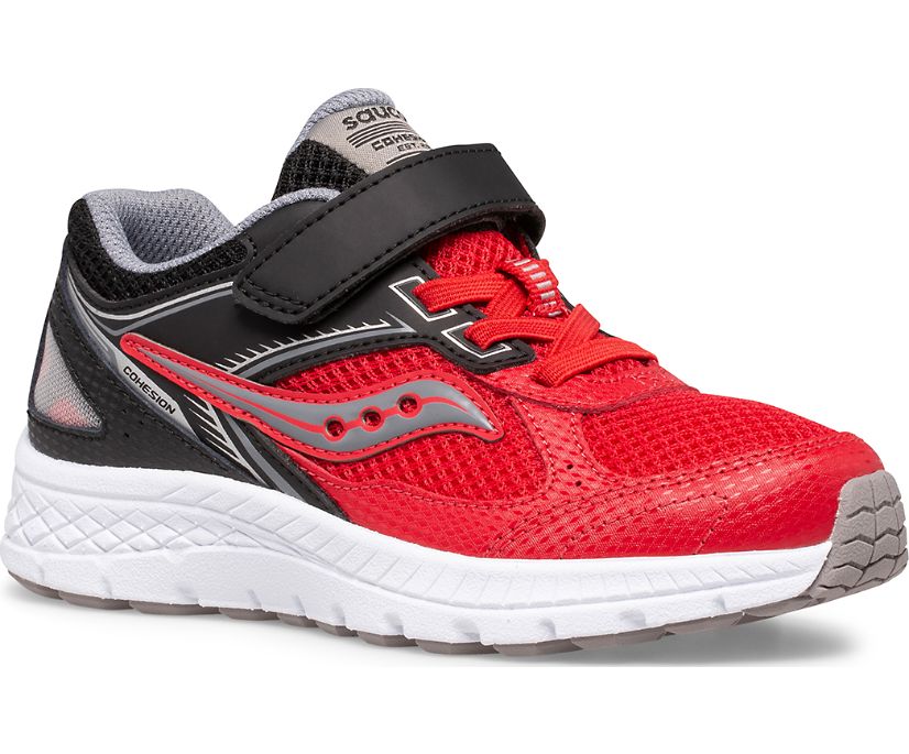 Red / Black Kids' Saucony Cohesion 14 A/C Sneakers | 2406-UZXLA