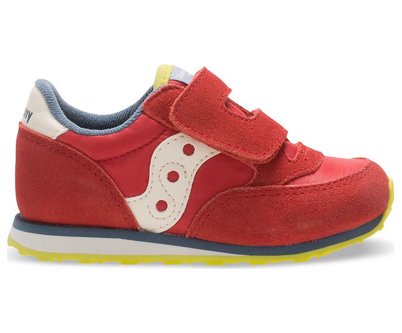 Red / Blue / Light Green Kids' Saucony Baby Jazz Hook & Loop Sneakers | 0596-AXZDY