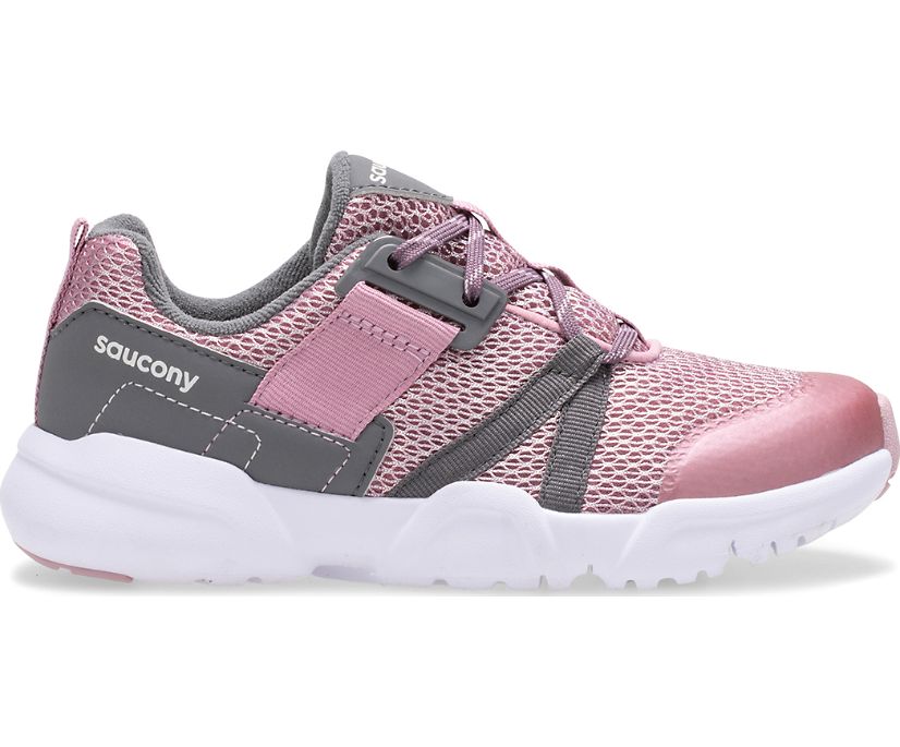 Rose / Grey Kids' Saucony Vertex Lace Sneakers | 7980-VNGHC