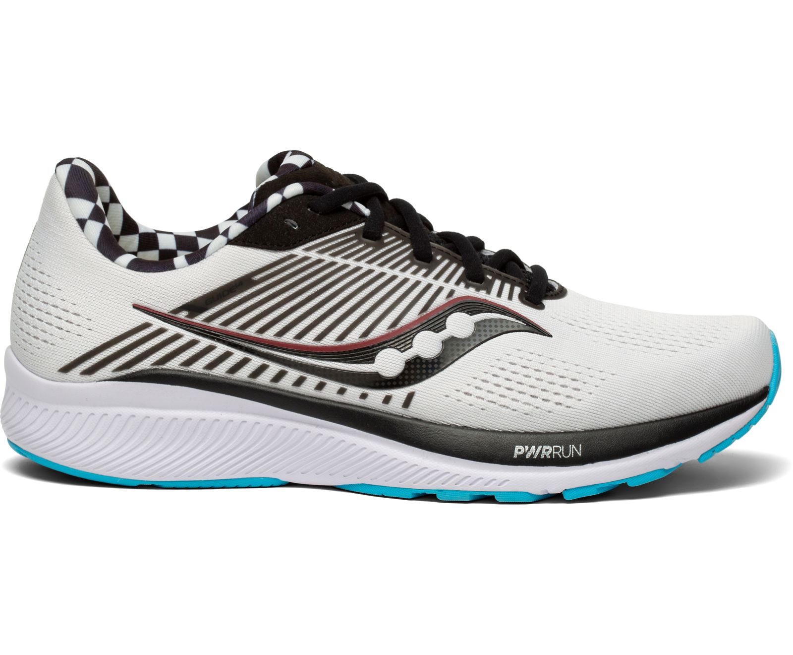 Silver / Black Men\'s Saucony Guide 14 Running Shoes | 5208-GBAPL