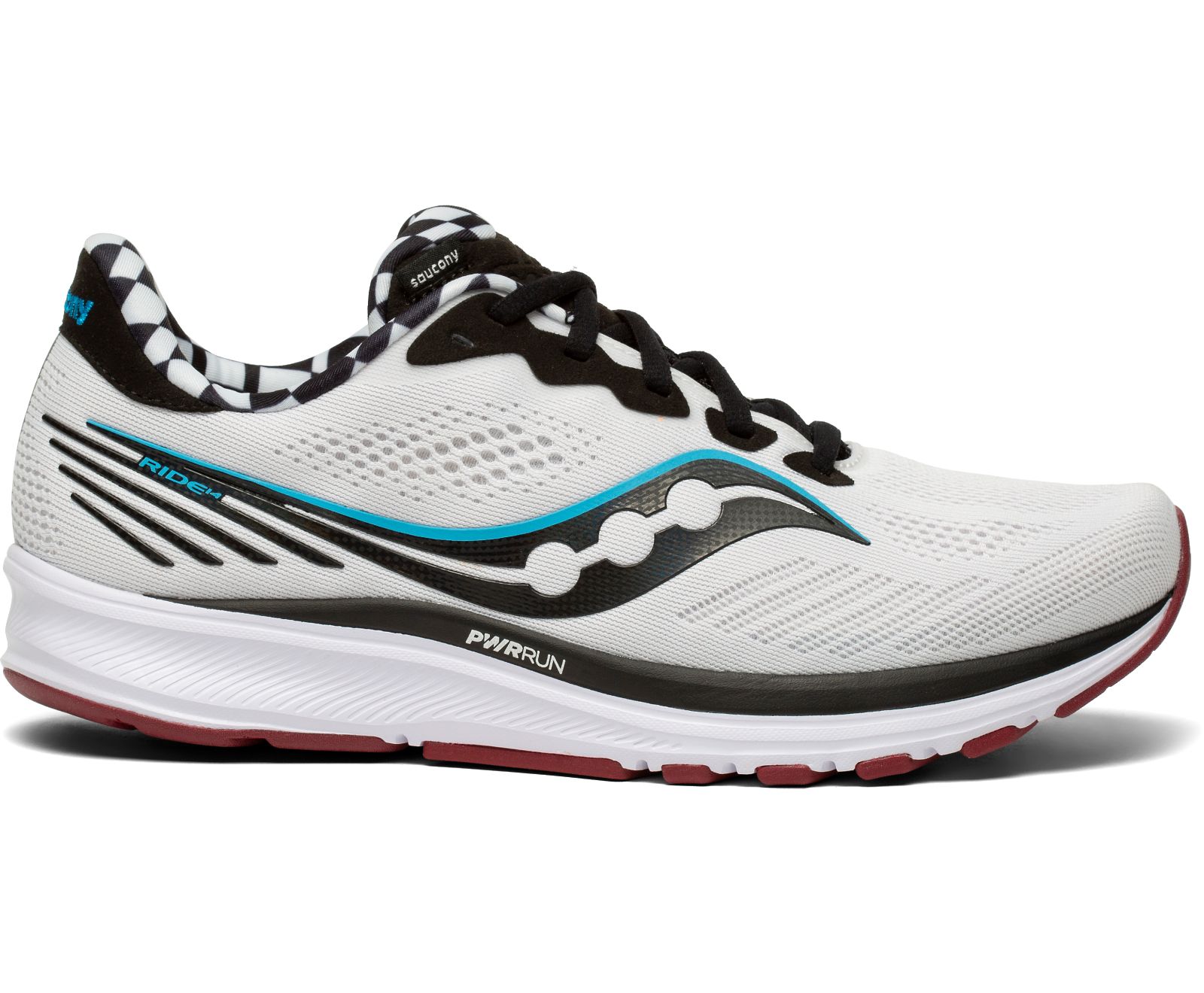 Silver / Black Men\'s Saucony Ride 14 Running Shoes | 4906-NFSUB