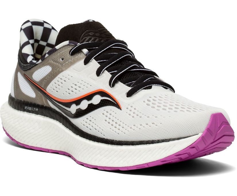 Silver / Black Women's Saucony Hurricane 23 Running Shoes | 4013-TIGSC