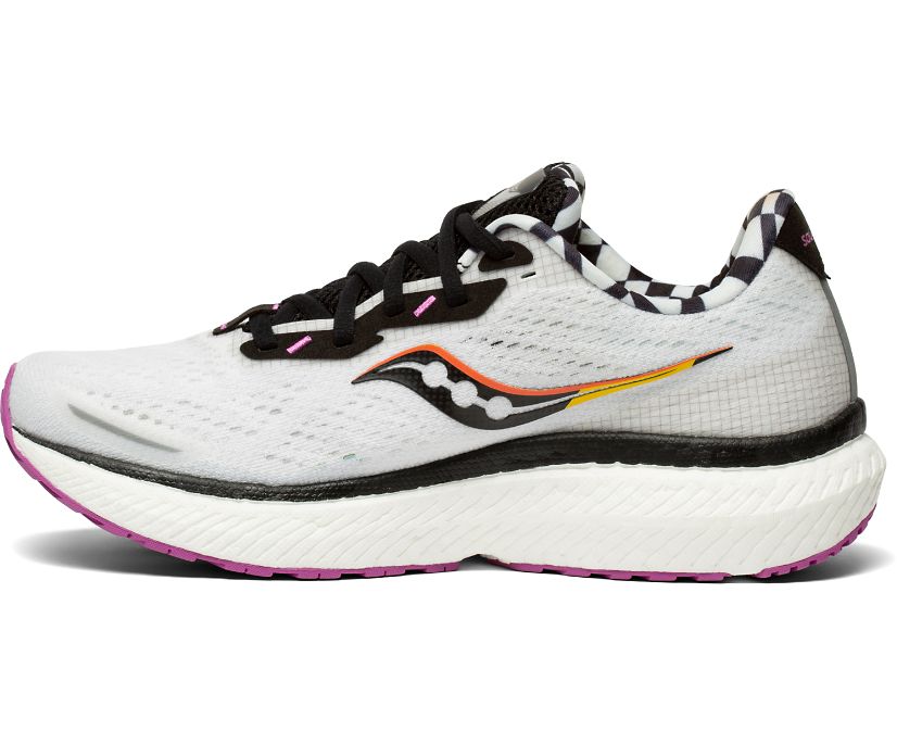 Silver / Black Women's Saucony Triumph 19 Running Shoes | 9718-JPRZE