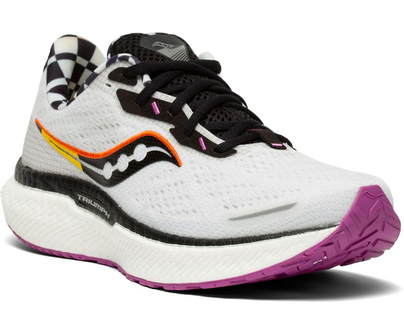 Silver / Black Women's Saucony Triumph 19 Running Shoes | 9718-JPRZE