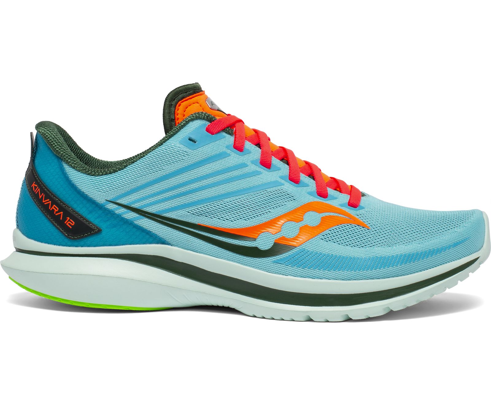 Turquoise / Blue / Orange Men\'s Saucony Kinvara 12 Running Shoes | 8014-ORQWC