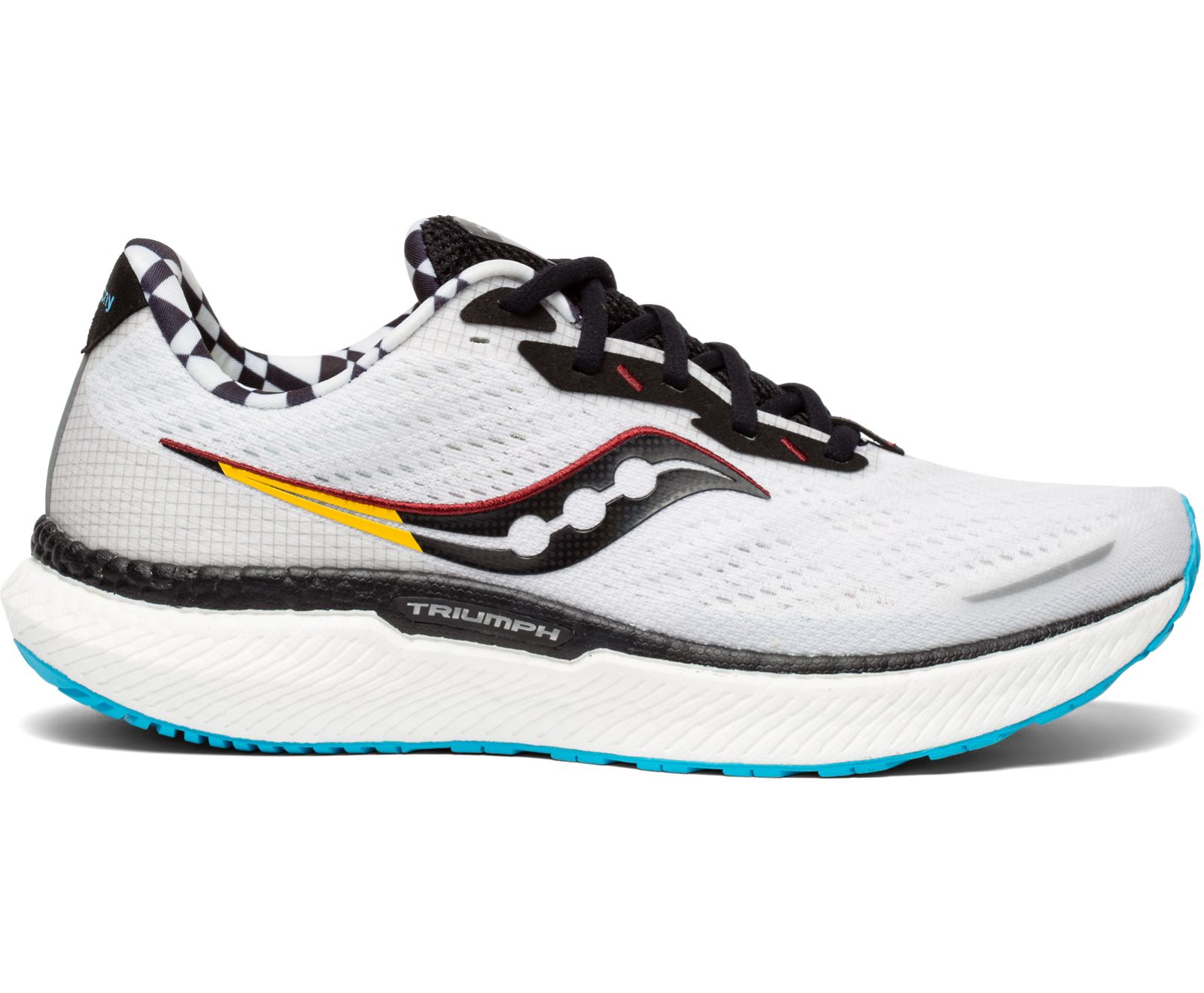 White / Black Men\'s Saucony Triumph 19 Running Shoes | 2930-VSNBF