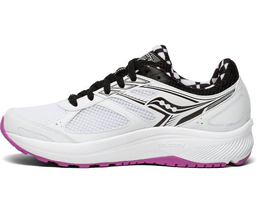 White / Black Women's Saucony Cohesion 14 Running Shoes | 5901-GVDXH