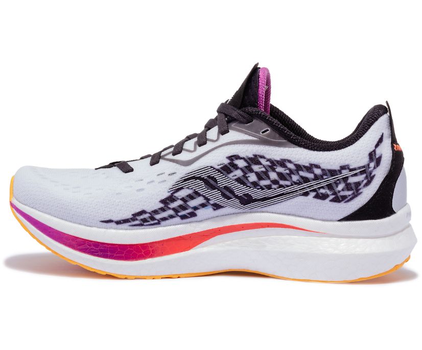 White / Black Women's Saucony Endorphin Speed 2 Running Shoes | 8394-MHRZY