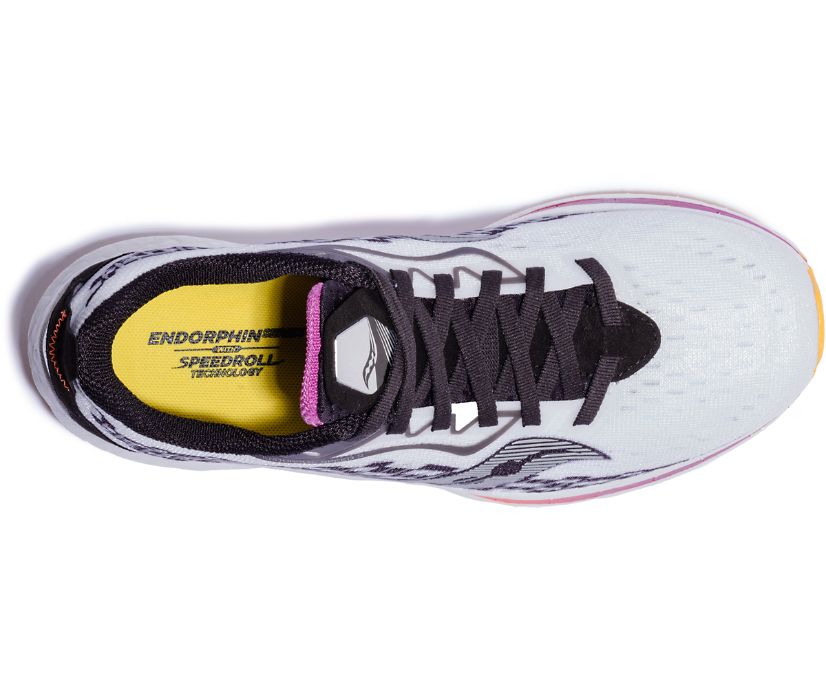 White / Black Women's Saucony Endorphin Speed 2 Running Shoes | 8394-MHRZY