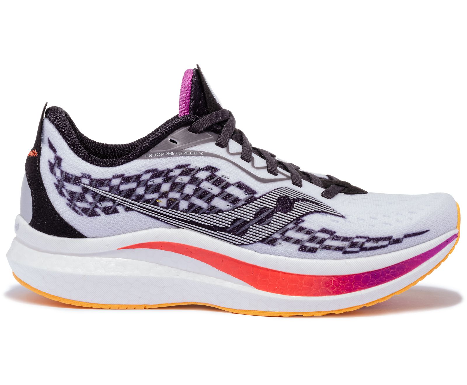 White / Black Women\'s Saucony Endorphin Speed 2 Running Shoes | 8394-MHRZY