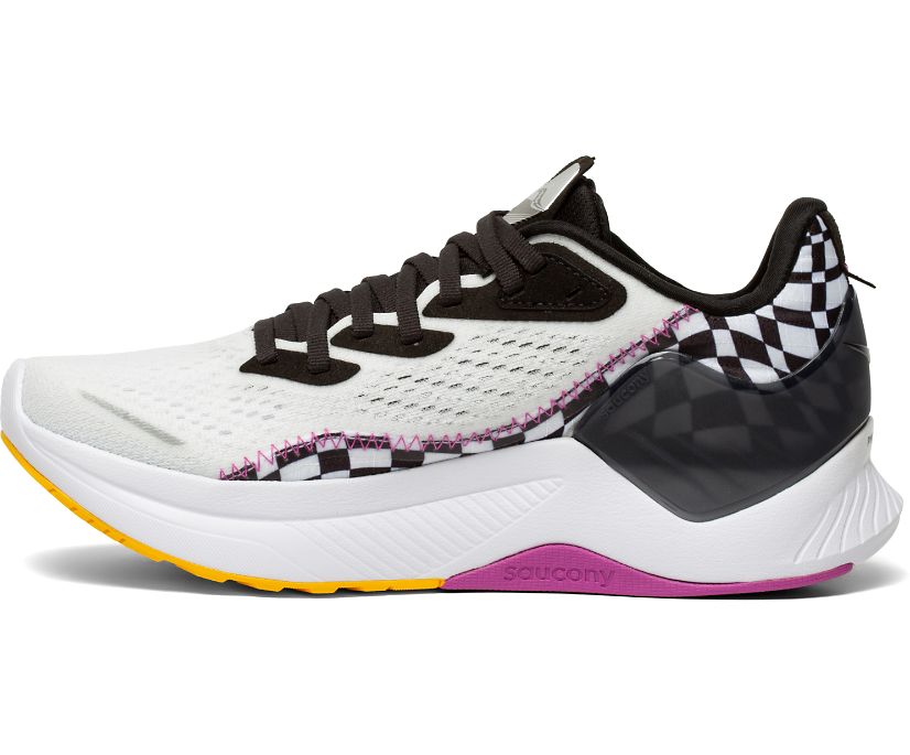 White / Black Women's Saucony Endorphin Shift 2 Running Shoes | 9321-HDAQS