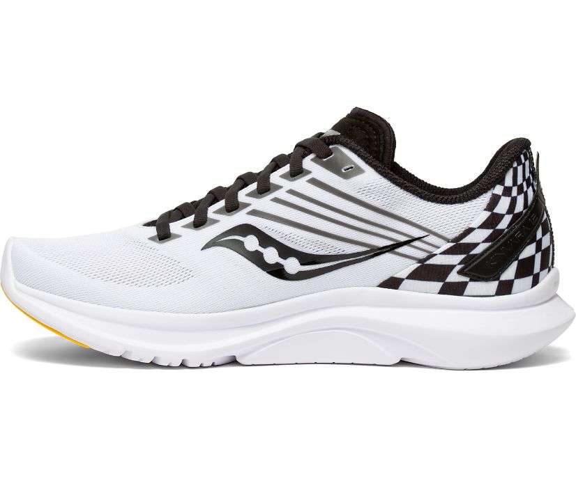 White / Black Women's Saucony Kinvara 12 Running Shoes | 5389-YFASL