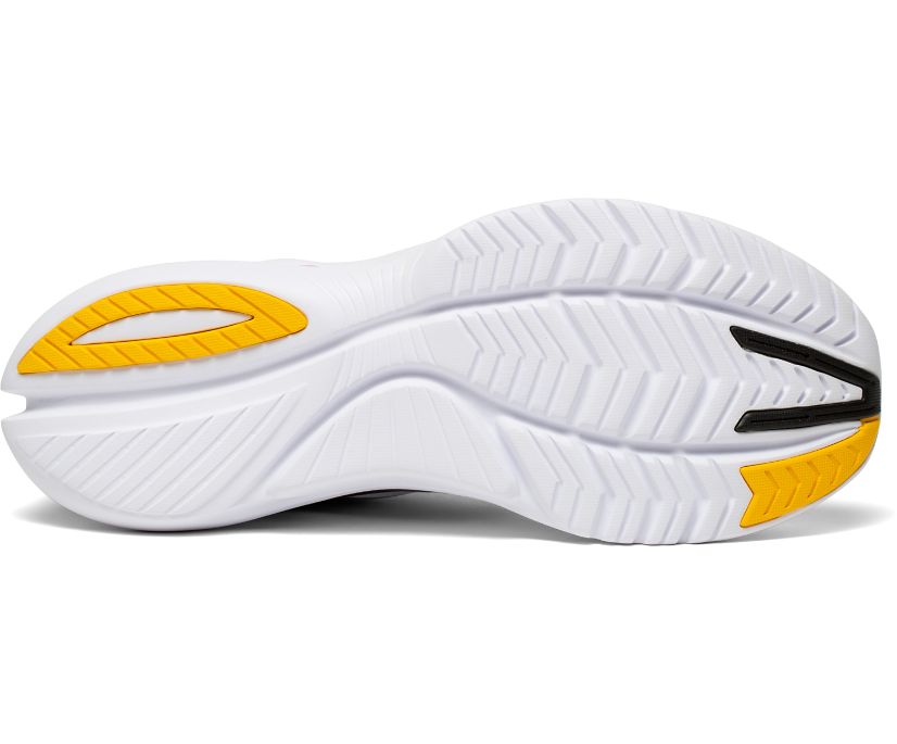 White / Black Women's Saucony Kinvara 12 Running Shoes | 5389-YFASL