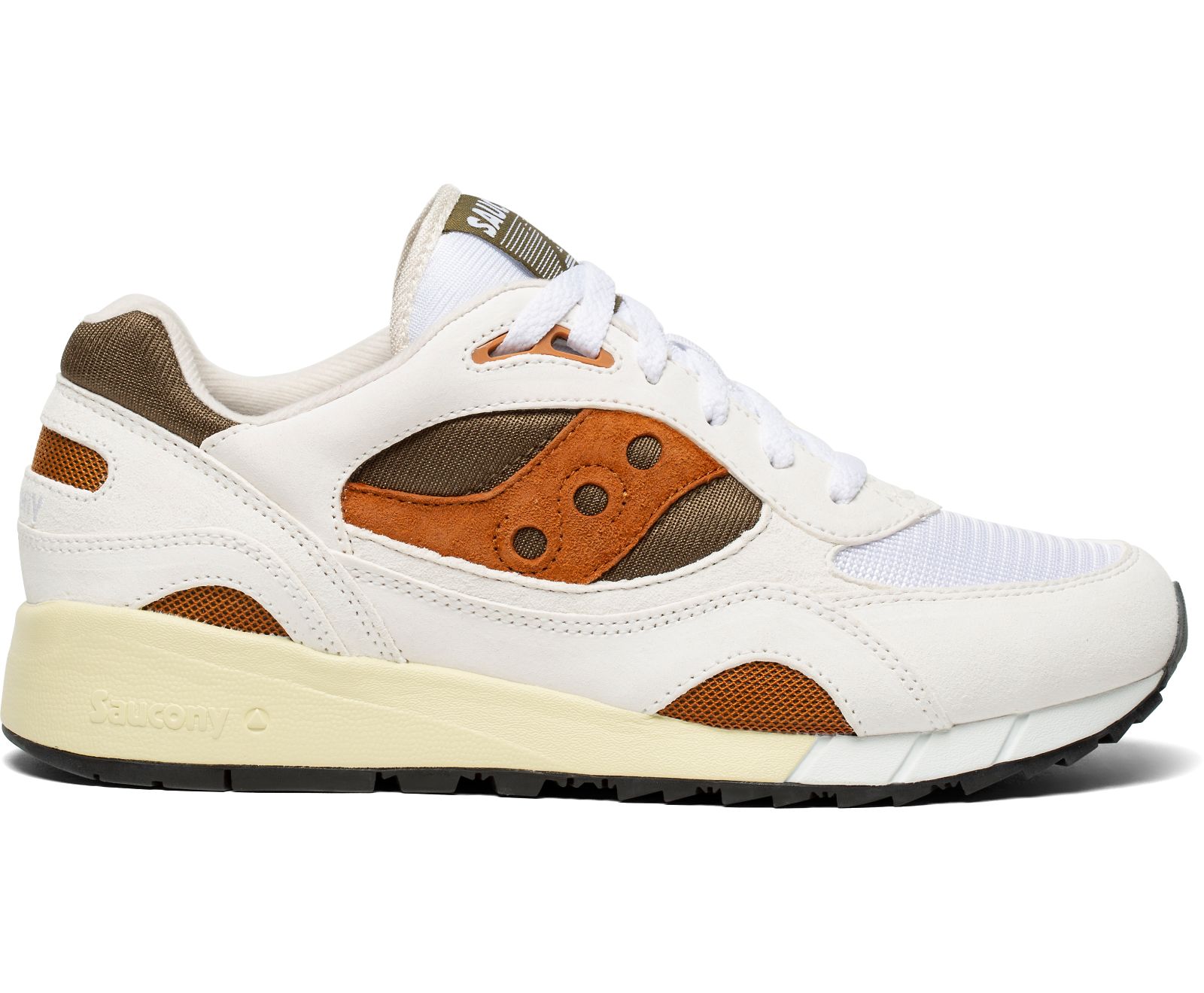 White / Brown Men\'s Saucony Shadow 6000 Originals | 1234-GLQHO