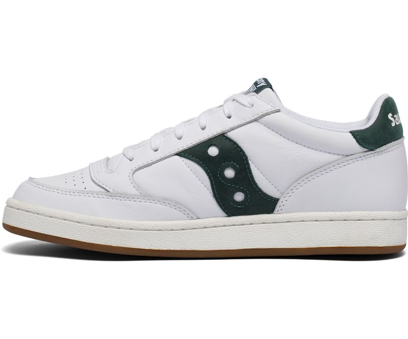 White / Green Women's Saucony Jazz Court Originals | 0729-KTFWS