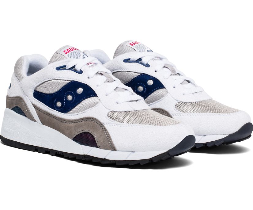 White / Grey / Navy Women's Saucony Shadow 6000 Originals | 2376-WLQPM