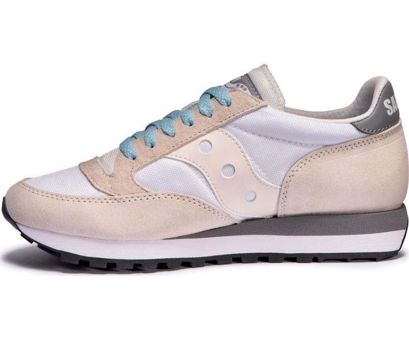 White / Khaki / Grey Women's Saucony Jazz 81 Originals | 8469-YIBHG