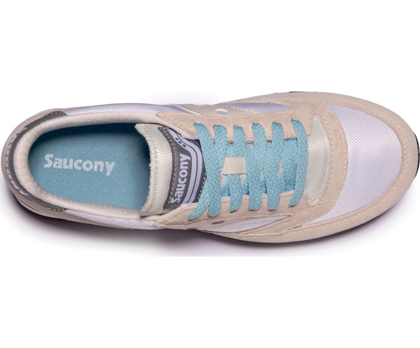 White / Khaki / Grey Women's Saucony Jazz 81 Originals | 8469-YIBHG