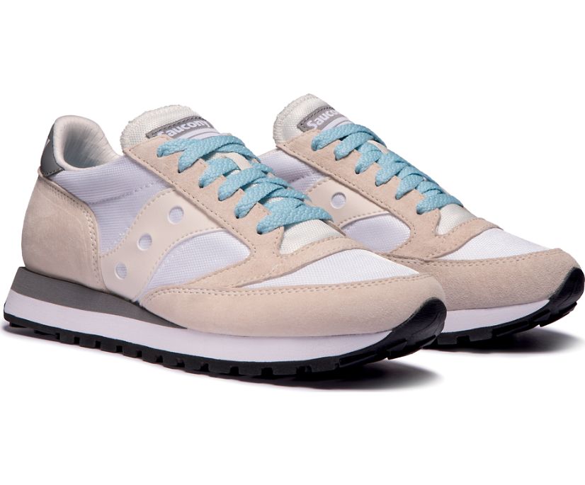 White / Khaki / Grey Women's Saucony Jazz 81 Originals | 8469-YIBHG