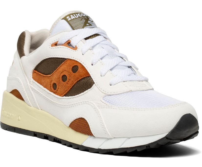 White / Khaki Women's Saucony Shadow 6000 Originals | 4879-CMHPX