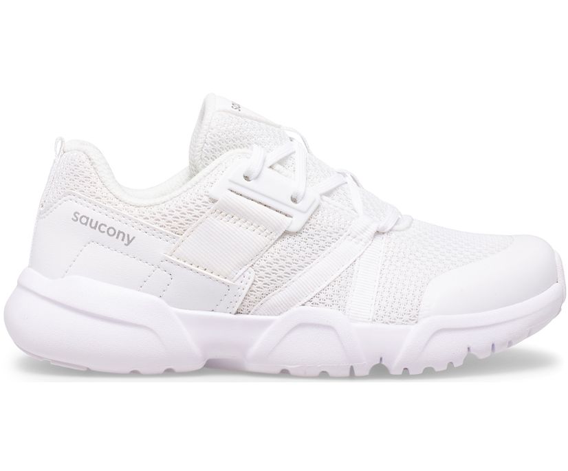 White Kids' Saucony Vertex Lace Sneakers | 6839-REQTJ