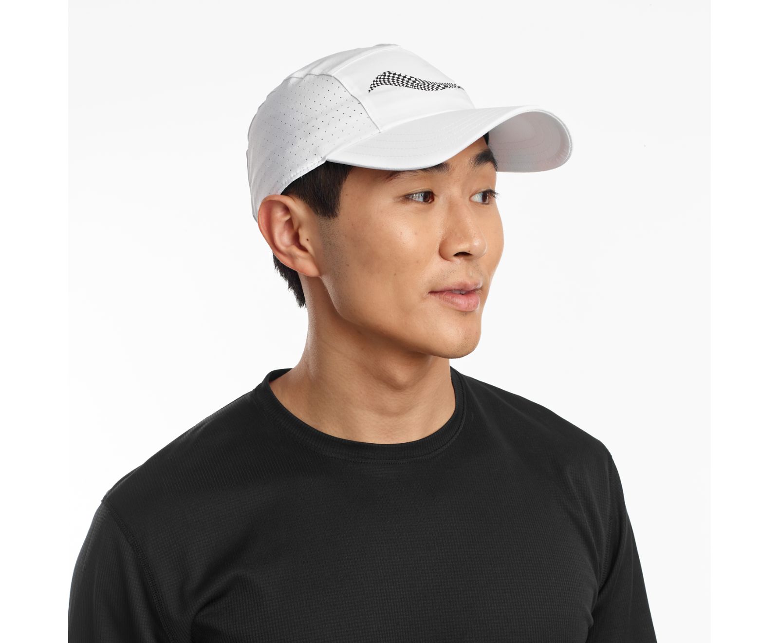 White Men\'s Saucony Outpace Hats | 0234-TKIFN