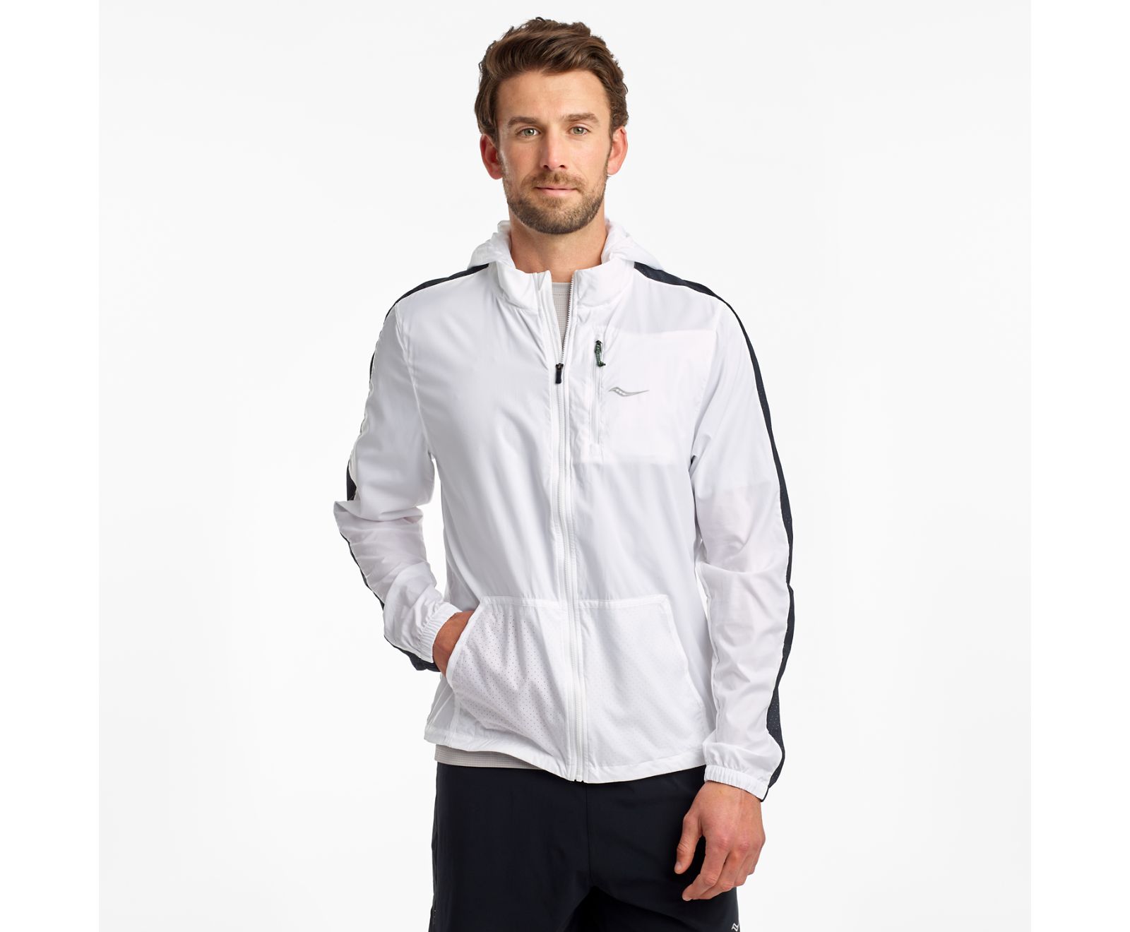 White Men\'s Saucony Packaway Jackets | 5078-IWNOP