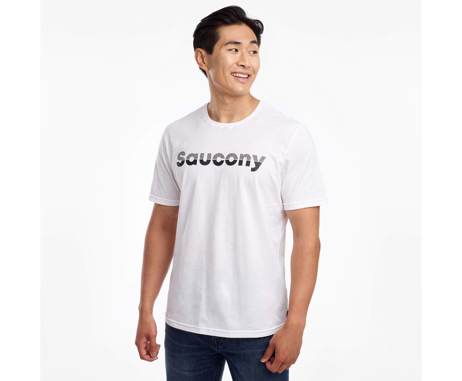 White Men\'s Saucony Rested Short Sleeve Shirts | 7250-LSYBO