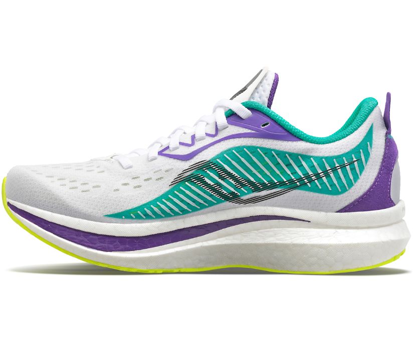 White / Mint Women's Saucony Endorphin Speed 2 Running Shoes | 1205-GOZBP