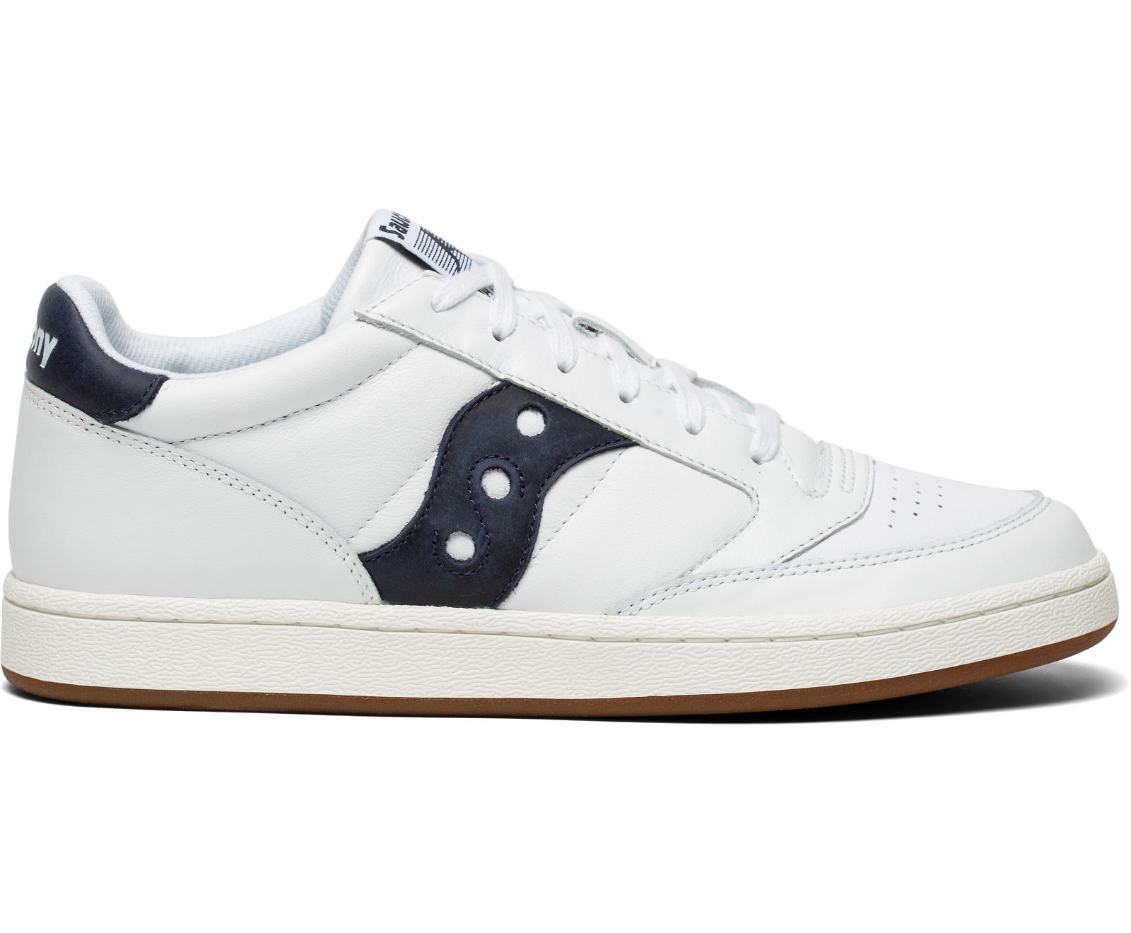 White / Navy Men\'s Saucony Jazz Court Originals | 5490-RPBAL