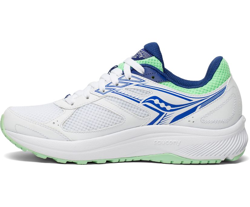 White / Navy / Mint Women's Saucony Cohesion 14 Running Shoes | 9547-CWGDM