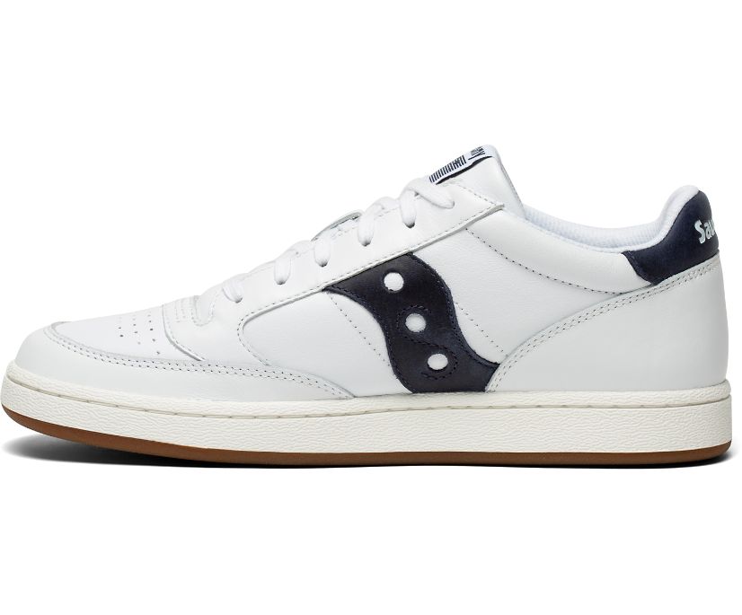 White / Navy Women's Saucony Jazz Court Originals | 1708-WSMDG