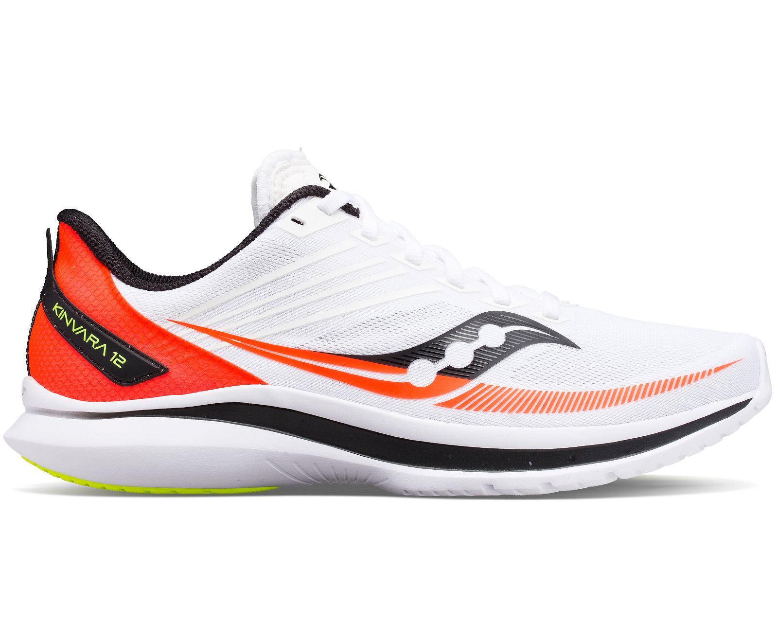 White / Orange Men\'s Saucony Kinvara 12 Running Shoes | 9617-ATROJ