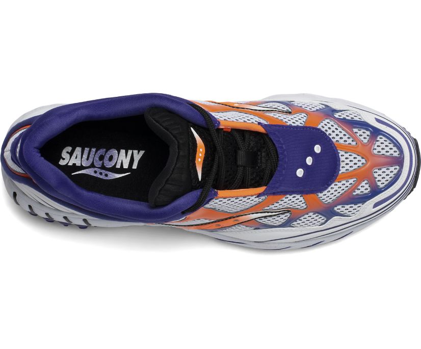 White / Orange / Purple Women's Saucony Grid Web Originals | 1927-WQTLA