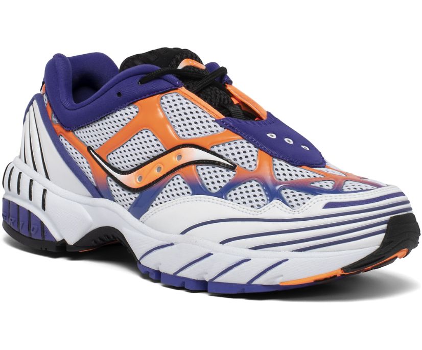 White / Orange / Purple Women's Saucony Grid Web Originals | 1927-WQTLA