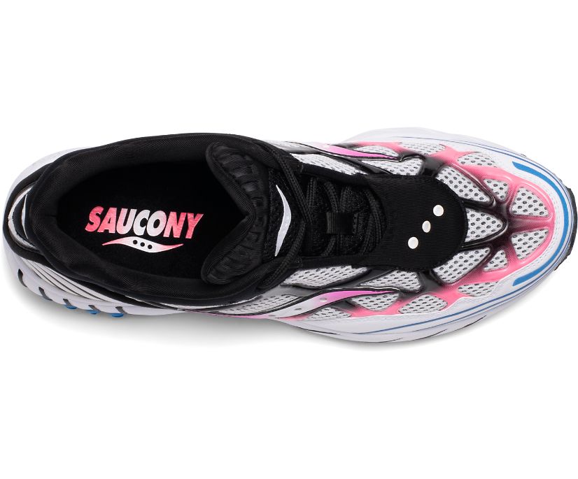 White / Pink / Blue Women's Saucony Grid Web Originals | 3587-XNCQE